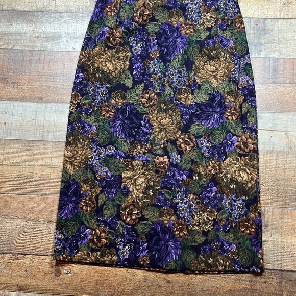 Briggs New York Floral Maxi Skirt with Rear Slit size 16P - Picture 2 of 5